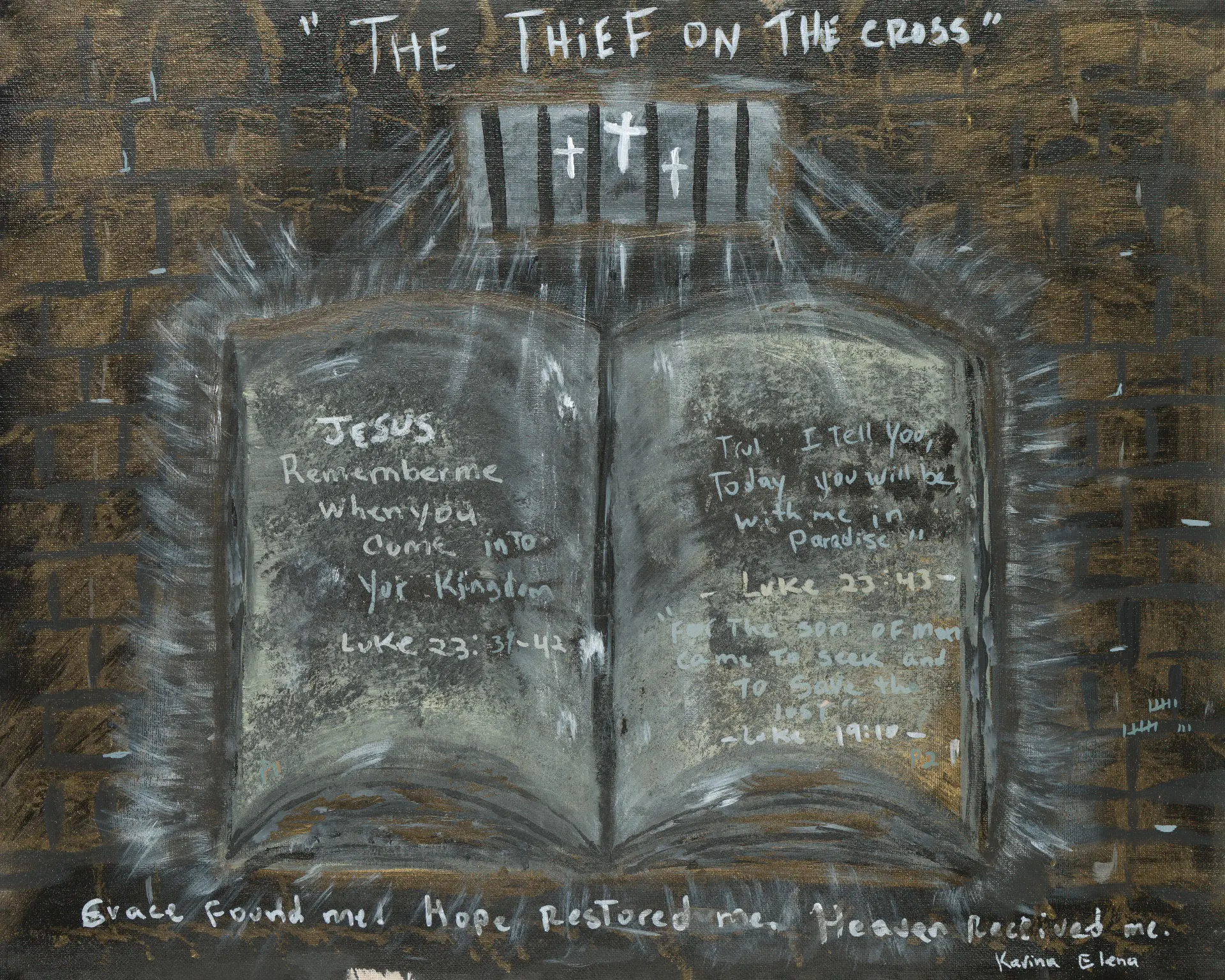 The Thief on the Cross, 2026 — Acrylic on canvas