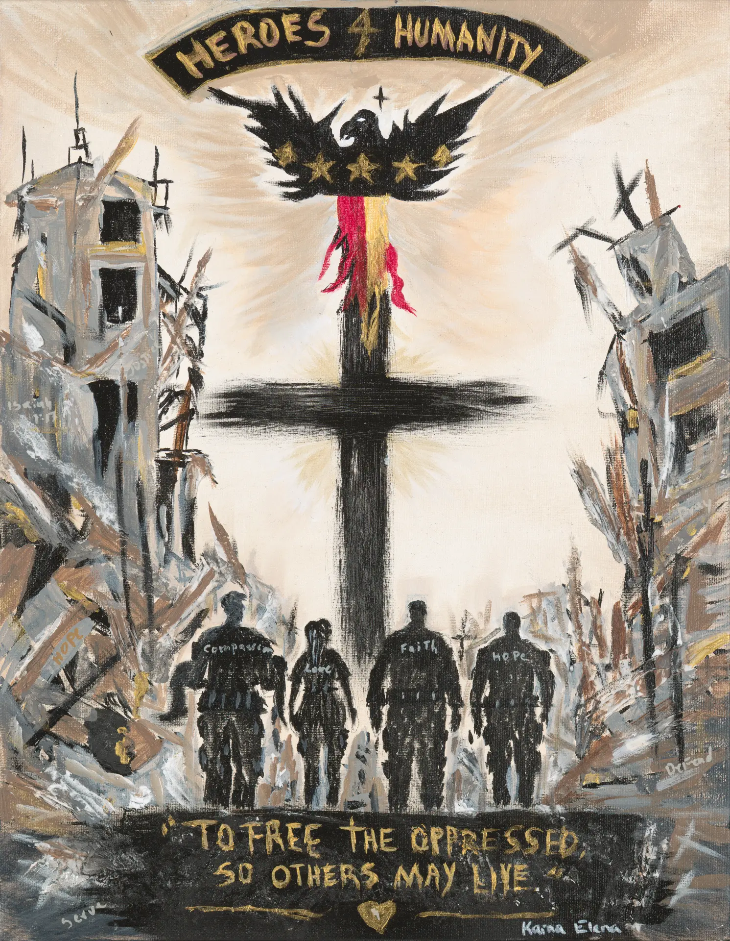 Heroes 4 Humanity, 2026 — Acrylic on canvas